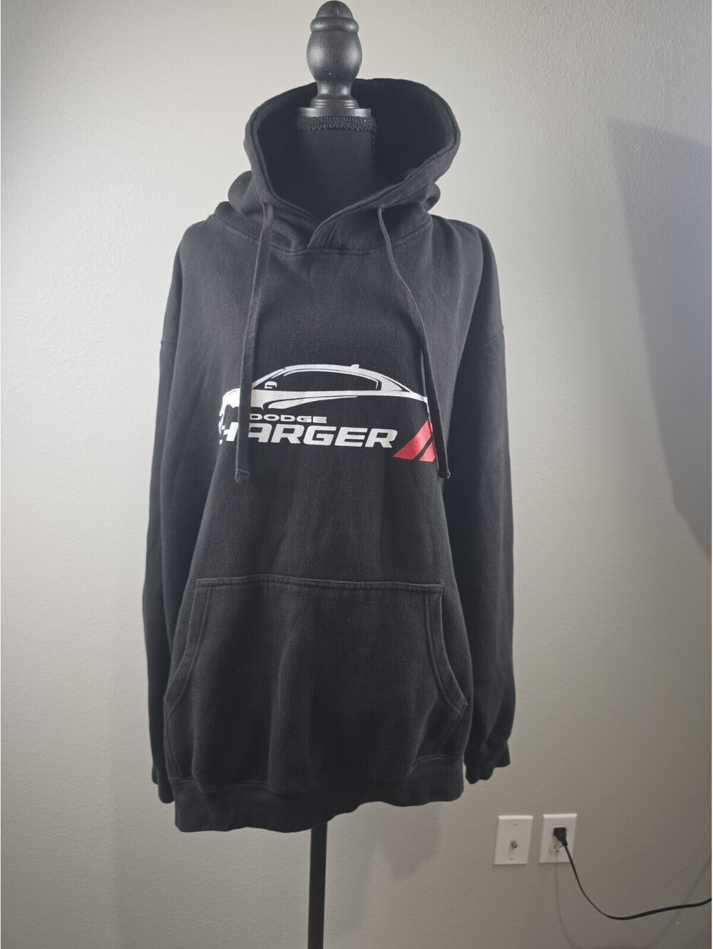 2xl Black Dodge Charger Pullover Hoodie Official Merchandise
